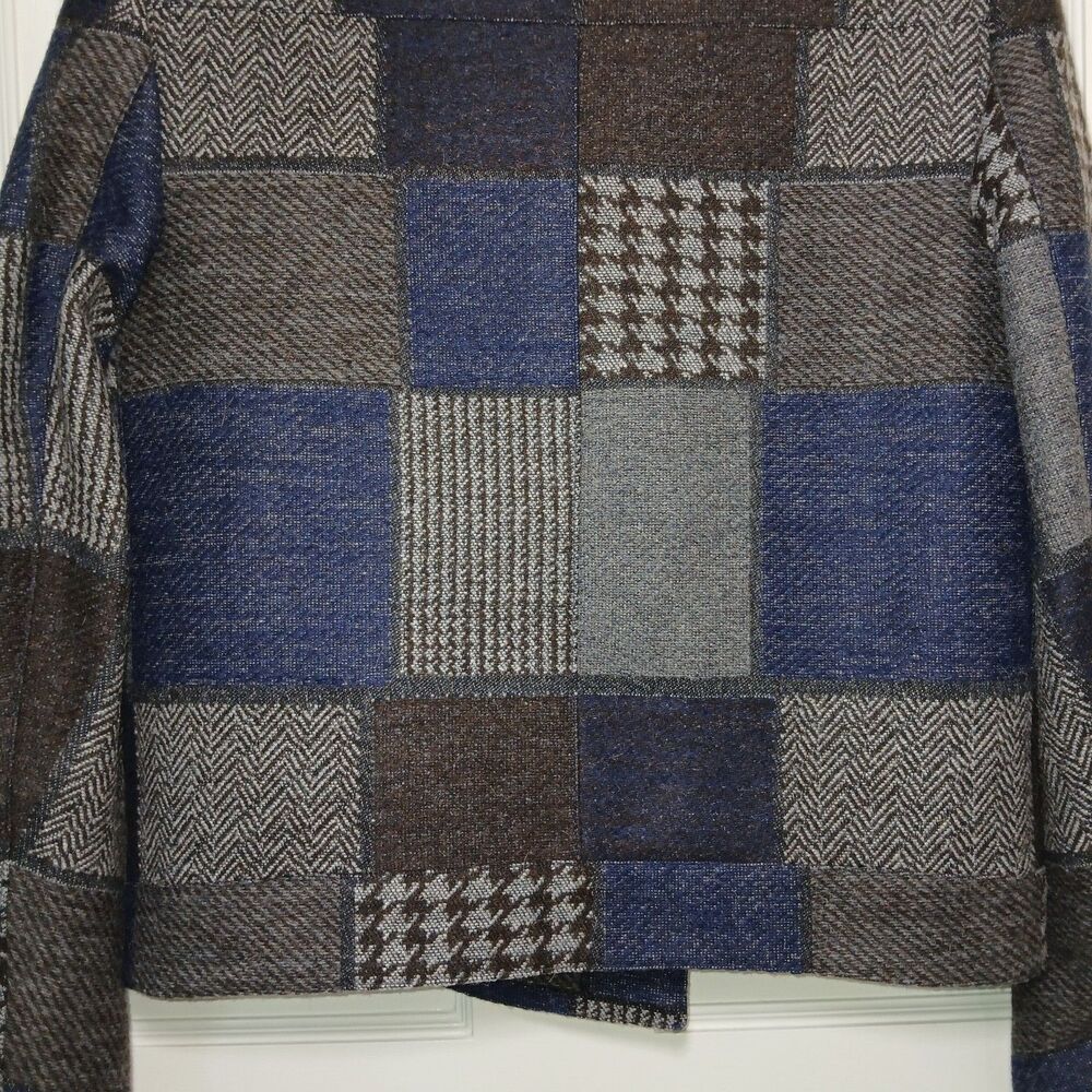Bcbgmaxazria Patchwork Wool Blend Jacket Coat Mot… - image 8
